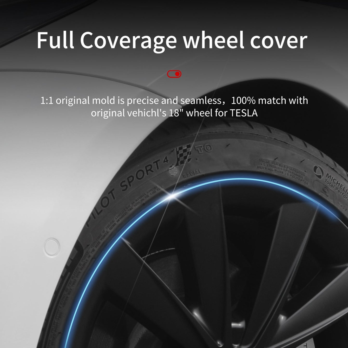 18'' Blade Style Wheel Cover for Tesla Model 3 - MOTENIO