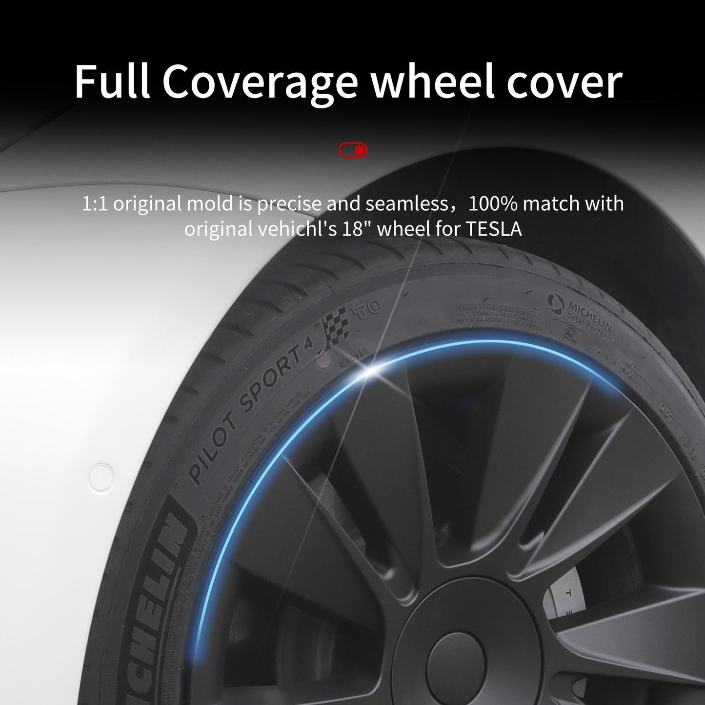 18'' Knife Style Wheel Cover for Tesla Model 3 - MOTENIO