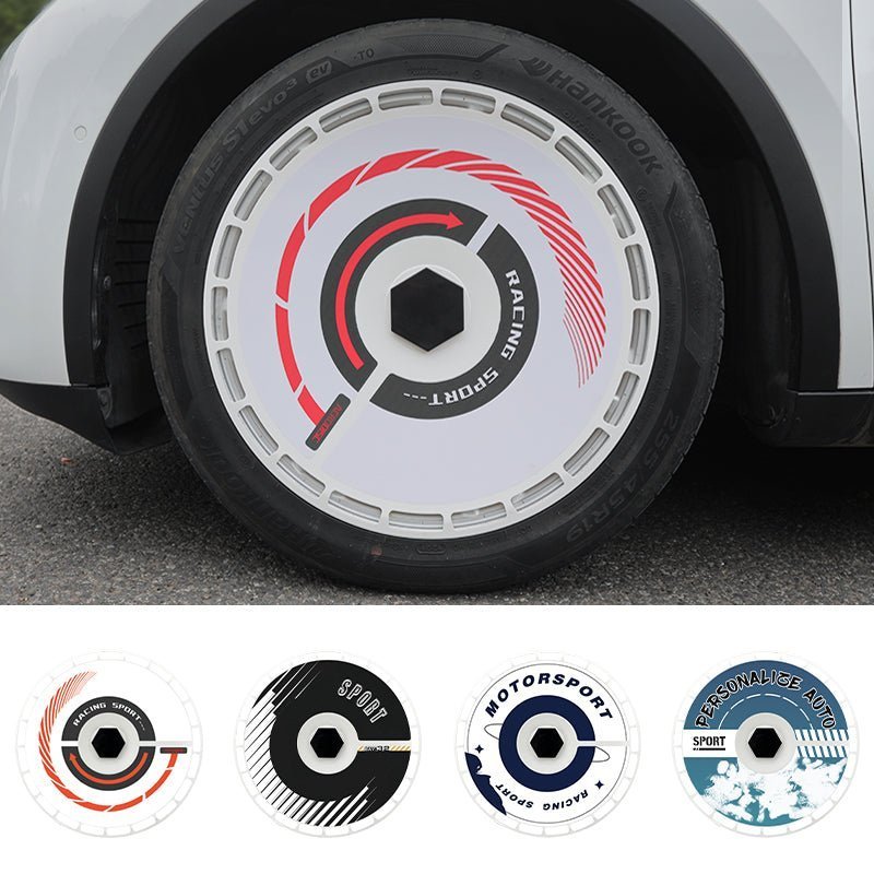 19" & 20" Personalized Graphics Aerodisc Full Coverage Wheel Covers for Tesla Model 3/Y/S/X Vehicles - MOTENIO