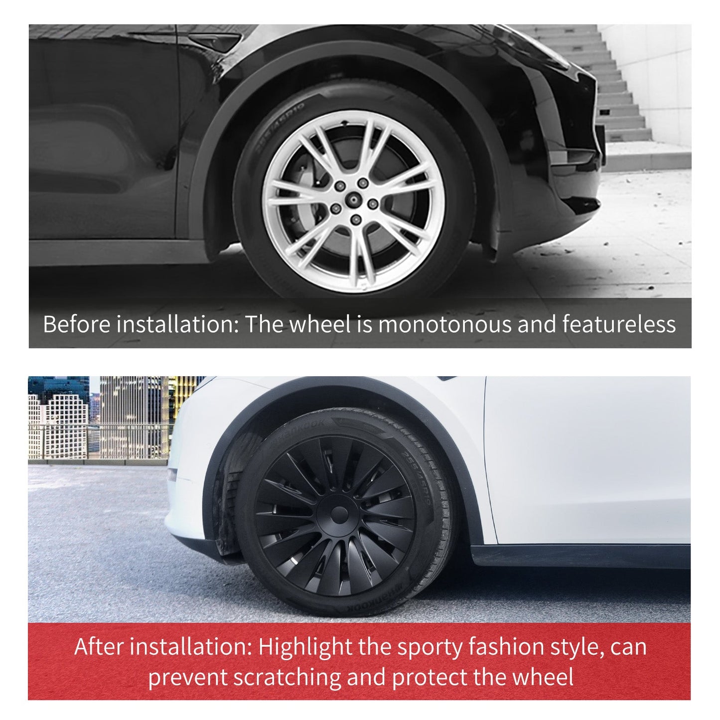 19'' Blade Style Wheel Cover for Tesla Model Y - MOTENIO