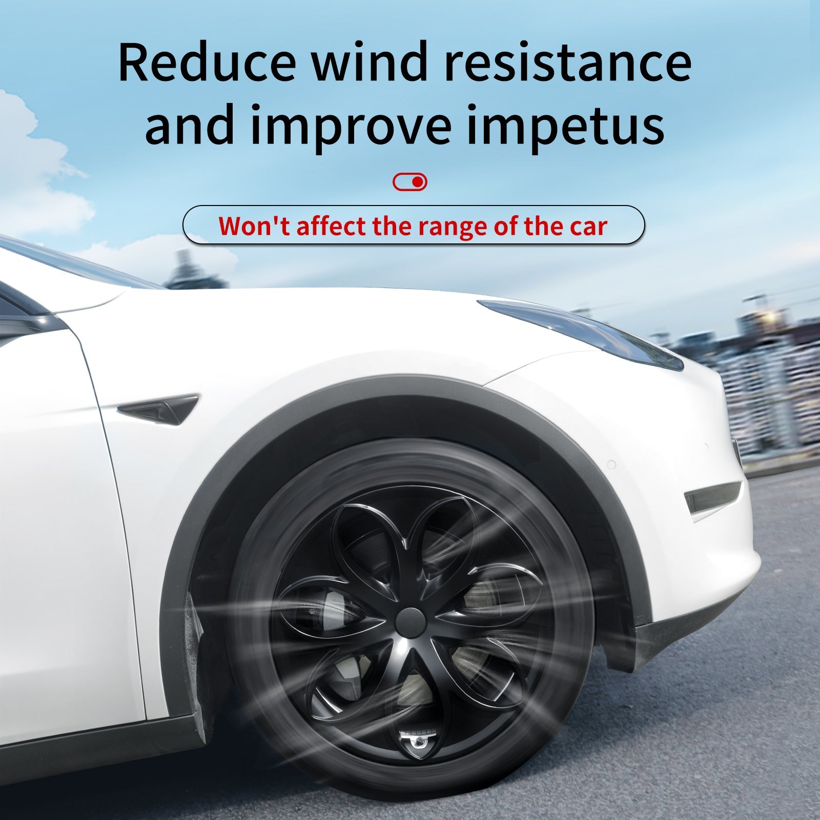 19'' Petal Style Wheel Cover for Tesla Model Y 2020 - 2024 Year - MOTENIO