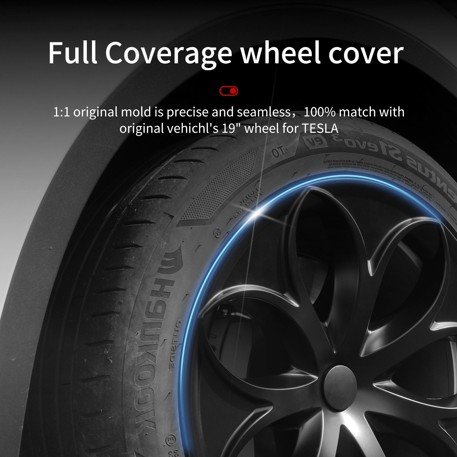 19'' Petal Style Wheel Cover for Tesla Model Y 2020 - 2024 Year - MOTENIO