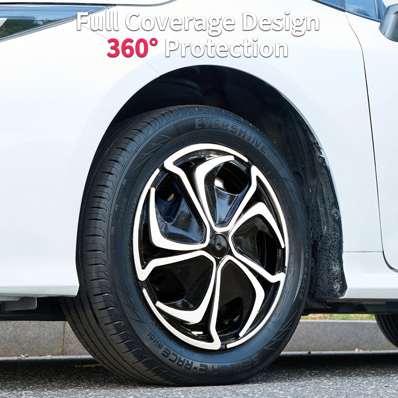 14" Flower Style Wheel Covers Hubcaps for Universal Fit R14 Tire Steel Wheels 4 PCS