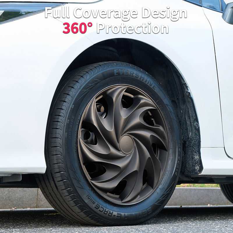14" Tornado Style Wheel Covers Hubcaps for Universal Fit R14 Tire Steel Wheels 4 PCS