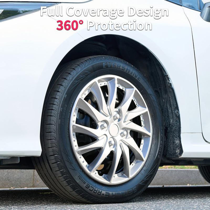 14" Sport Style Wheel Covers Hubcaps for Universal Fit R14 Tire Steel Wheels 4 PCS
