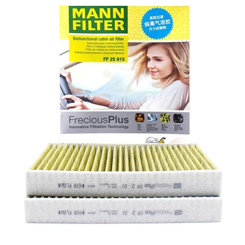2PCS MANN - FILTER FP25015 Carbon Cabin Filter for Tesla Model Y Model 3 EV - MOTENIO