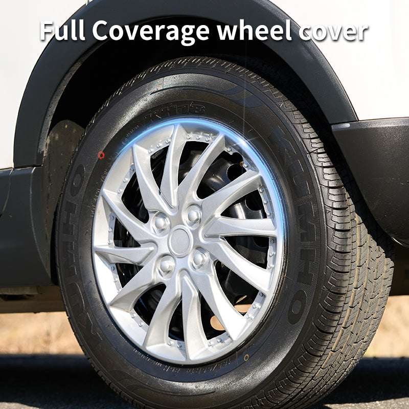 14" Sport Style Wheel Covers Hubcaps for Universal Fit R14 Tire Steel Wheels 4 PCS