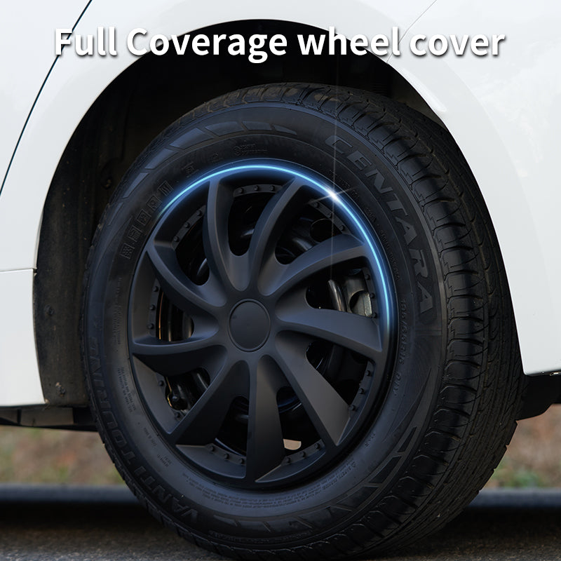 15" Storm Style Wheel Covers Hubcaps for Universal Fit R15 Tire Steel Wheels 4 PCS