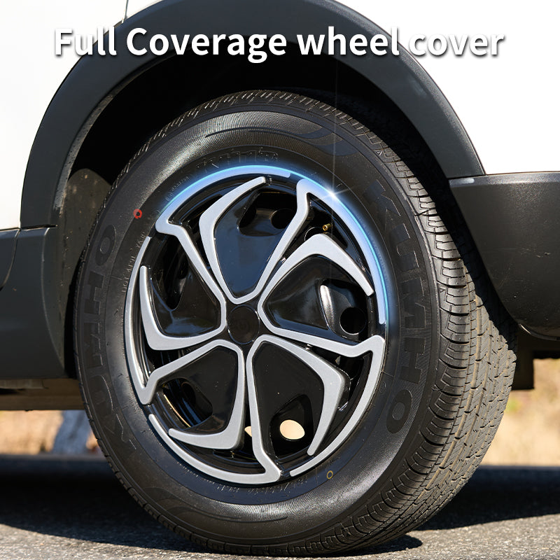 14" Flower Style Wheel Covers Hubcaps for Universal Fit R14 Tire Steel Wheels 4 PCS