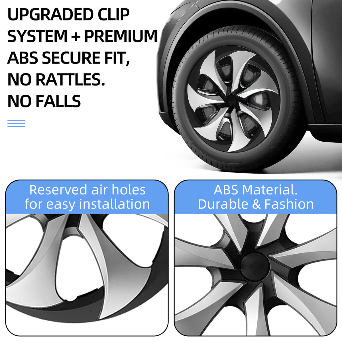 Design for Tesla Model Y Standard 2026 18 inch Wheel cover Fit Aperture Wheels Hubcap Set of 4