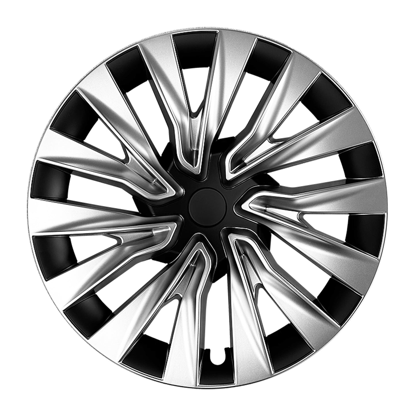 18''Highland Wheel Hub Caps Design for Tesla Model 3 Highland 2023-2025 Wheel Cover Silver Turbine Hubcaps(set of 4)