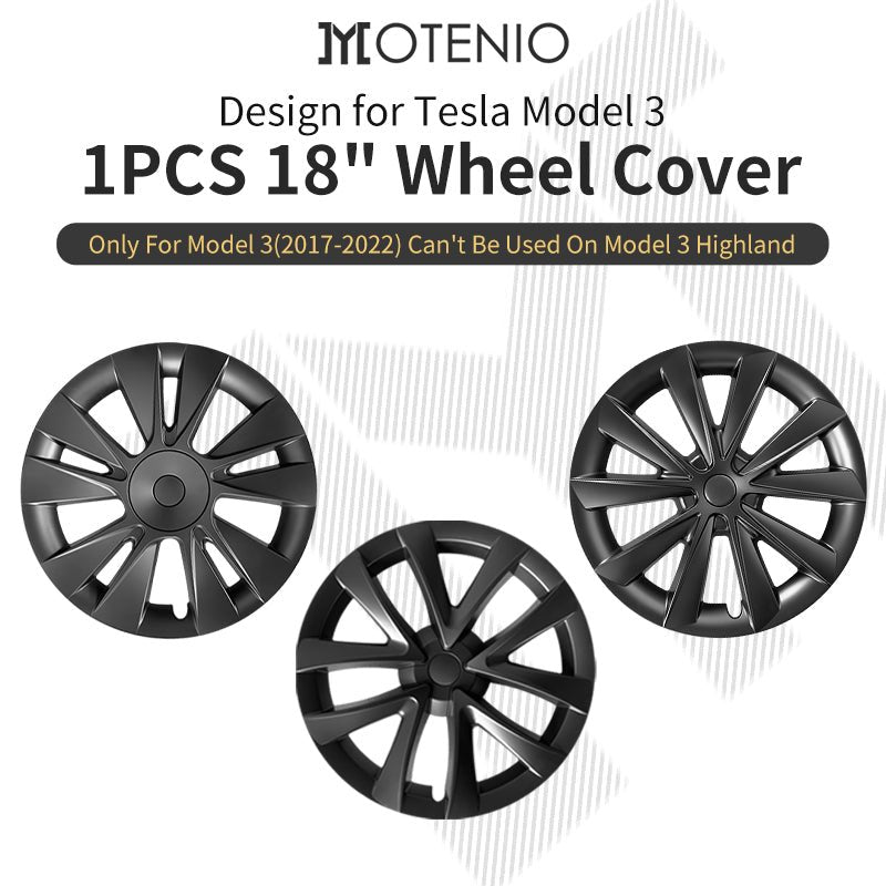 1 Piece 18" Wheel Cover in Multiple Styles for Tesla Model 3 - MOTENIO