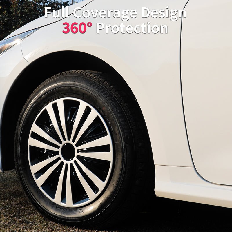 14" Arachnid Style Wheel Covers Hubcaps for Universal Fit R14 Tire Steel Wheels 4 PCS - MOTENIO