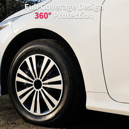 14" Arachnid Style Wheel Covers Hubcaps for Universal Fit R14 Tire Steel Wheels 4 PCS - MOTENIO