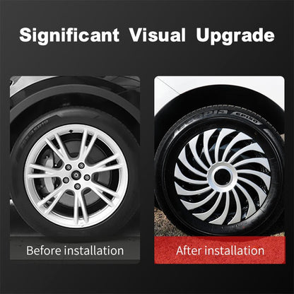 14" Cyclone Style Wheel Covers Hubcaps for Universal Fit R14 Tire Steel Wheels 4 PCS - MOTENIO
