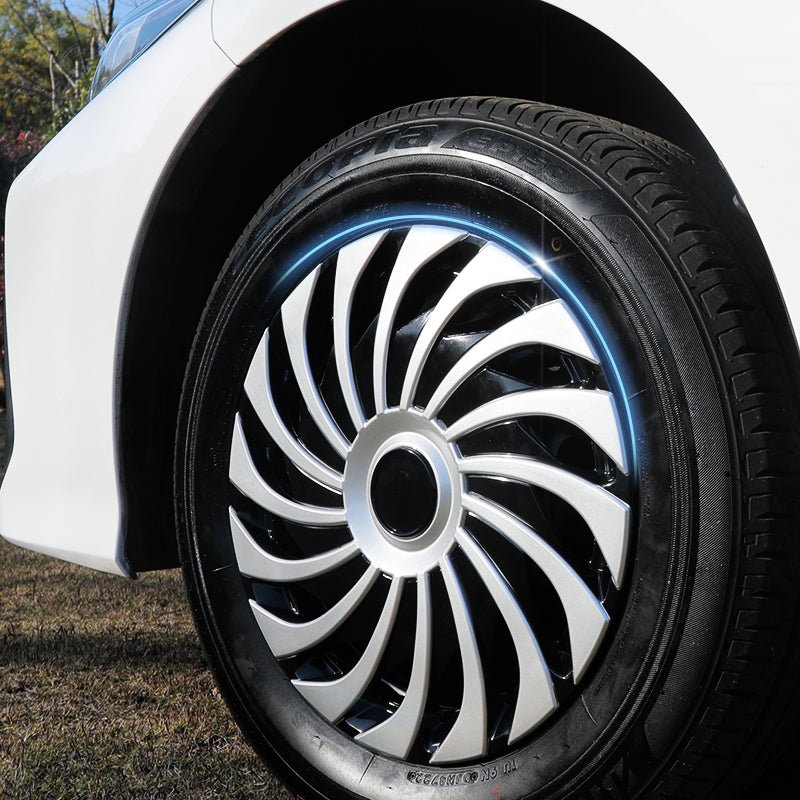 14" Cyclone Style Wheel Covers Hubcaps for Universal Fit R14 Tire Steel Wheels 4 PCS - MOTENIO