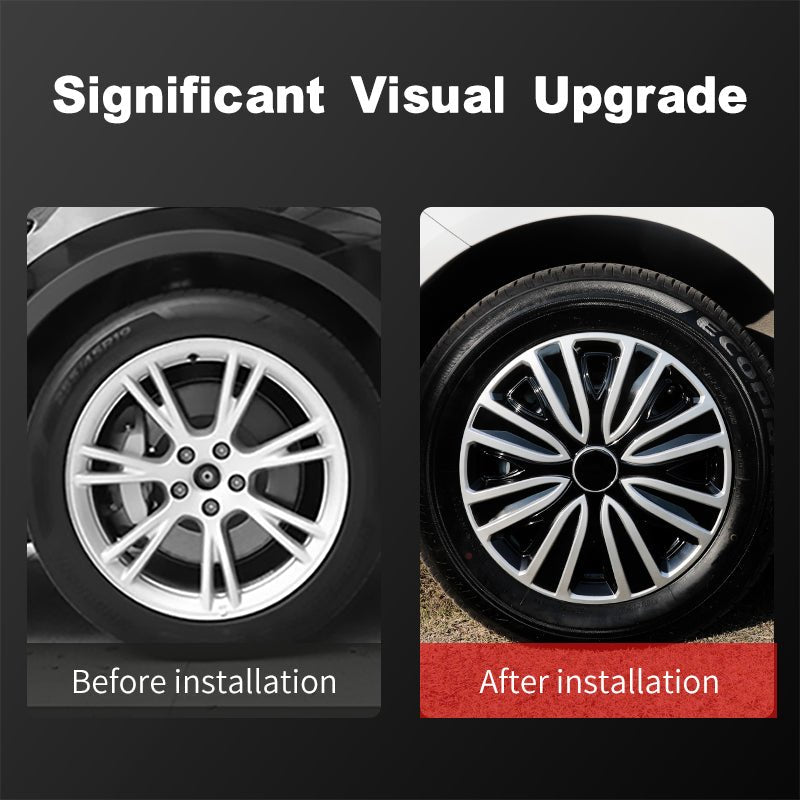 14" Sword Style Wheel Covers Hubcaps for Universal Fit R14 Tire Steel Wheels 4 PCS - MOTENIO