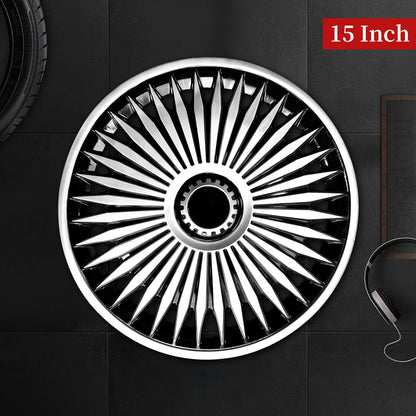 15" Blade Style Wheel Covers Hubcaps for Universal Fit R15 Tire Steel Wheels 4 PCS - MOTENIO
