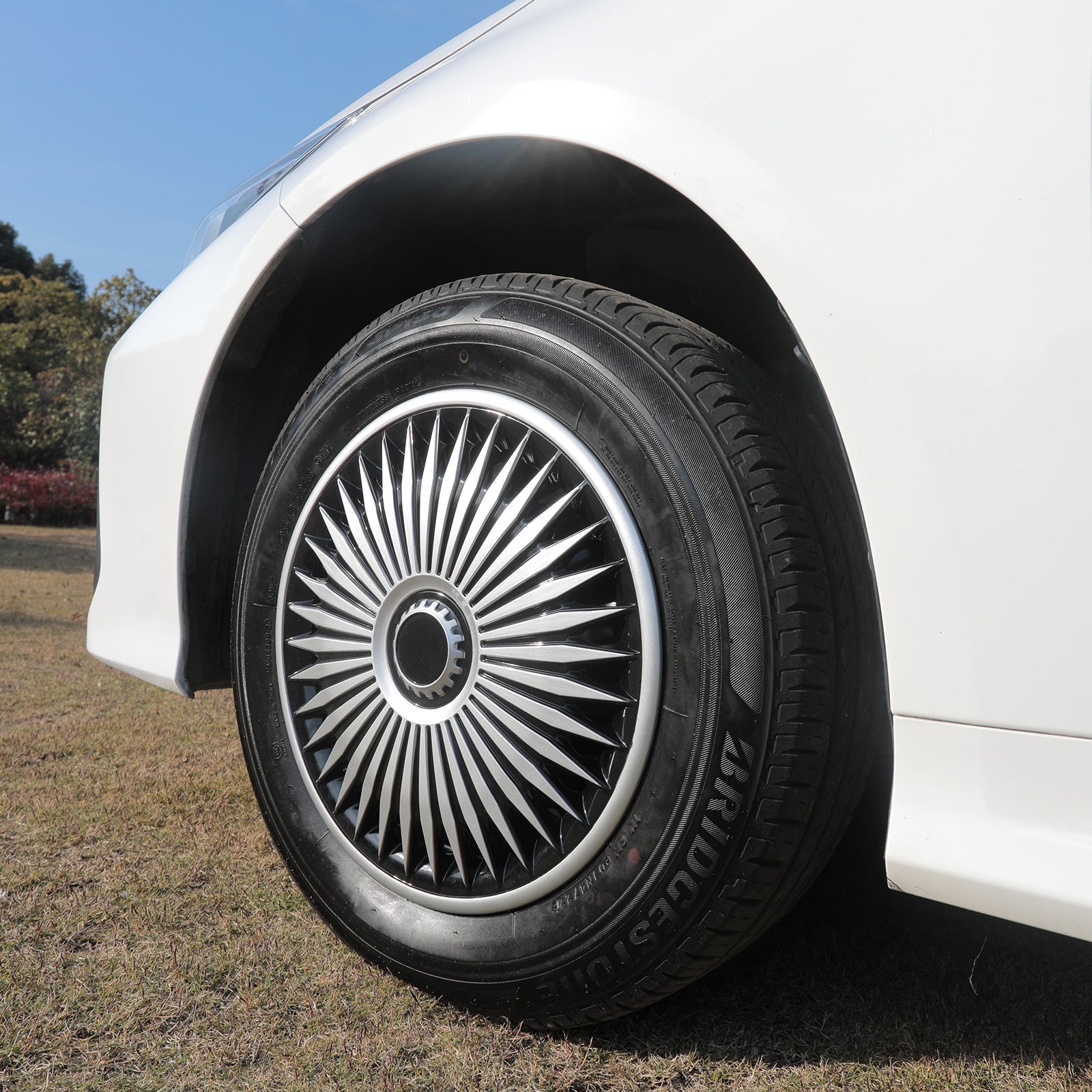 15" Blade Style Wheel Covers Hubcaps for Universal Fit R15 Tire Steel Wheels 4 PCS - MOTENIO