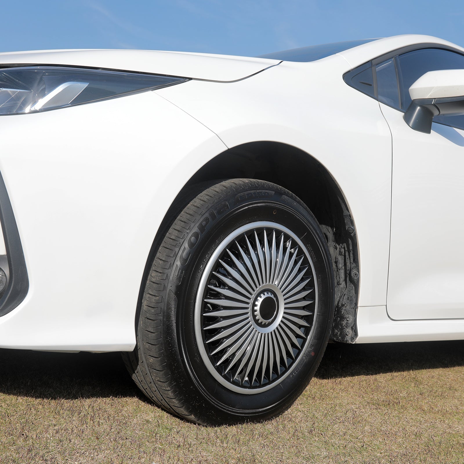 15" Blade Style Wheel Covers Hubcaps for Universal Fit R15 Tire Steel Wheels 4 PCS - MOTENIO