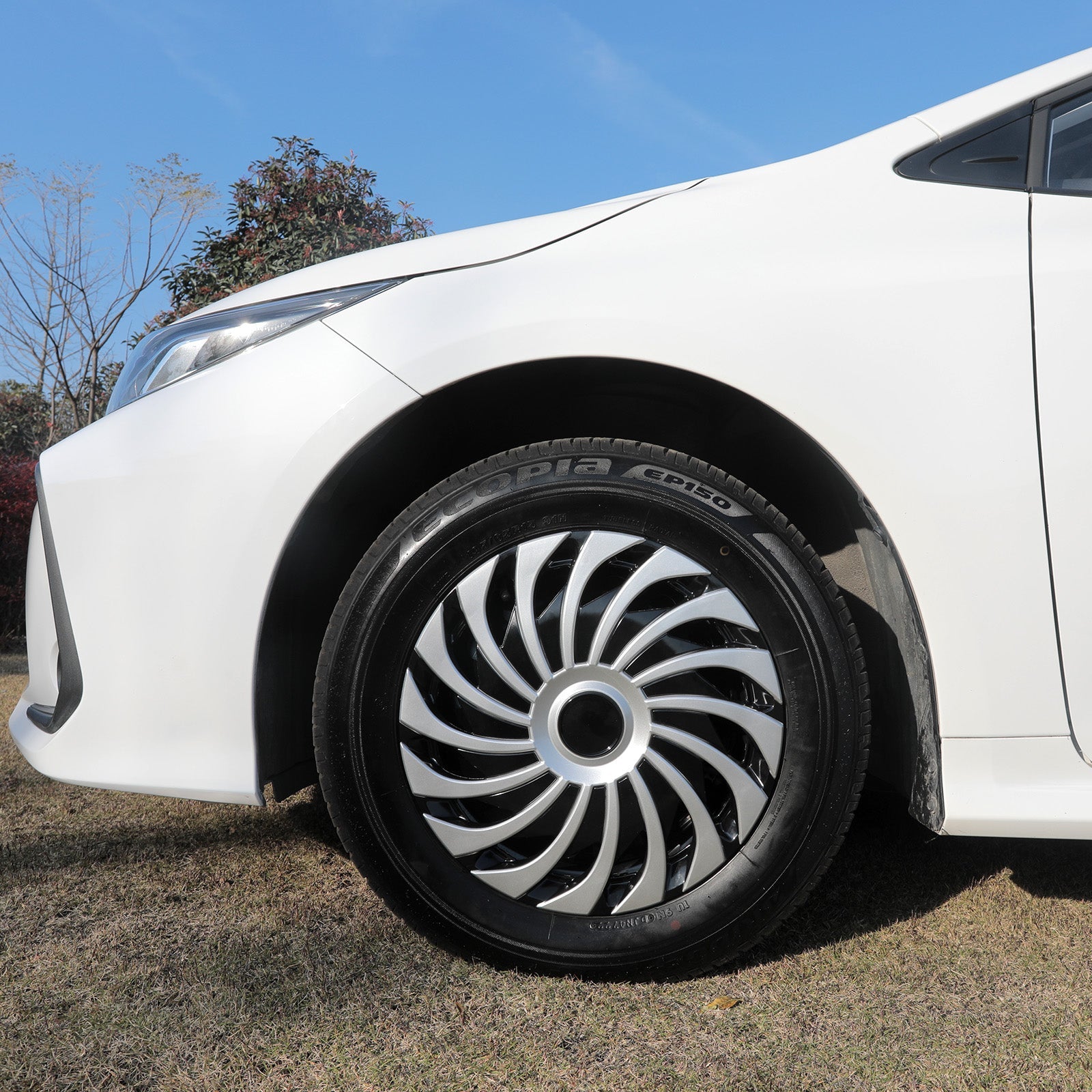 15" Cyclone Style Wheel Covers Hubcaps for Universal Fit R15 Tire Steel Wheels 4 PCS - MOTENIO