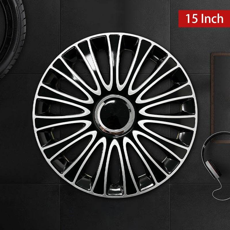 15" Dagger Style Wheel Covers Hubcaps for Universal Fit R15 Tire Steel Wheels 4 PCS - MOTENIO