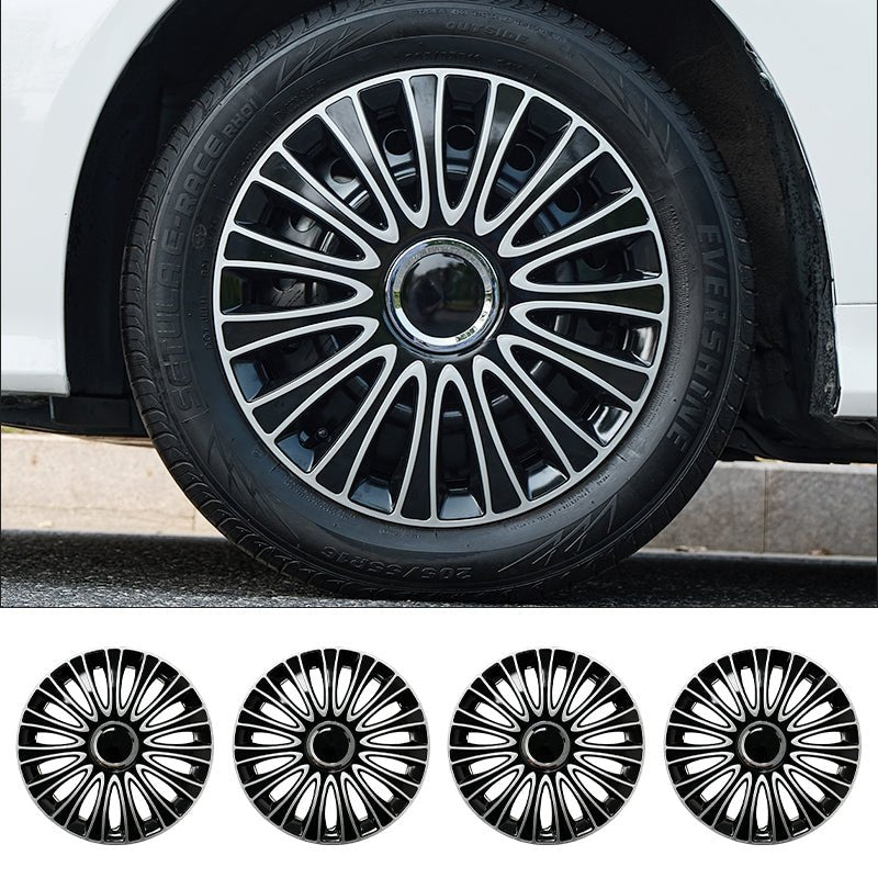 15" Dagger Style Wheel Covers Hubcaps for Universal Fit R15 Tire Steel Wheels 4 PCS - MOTENIO