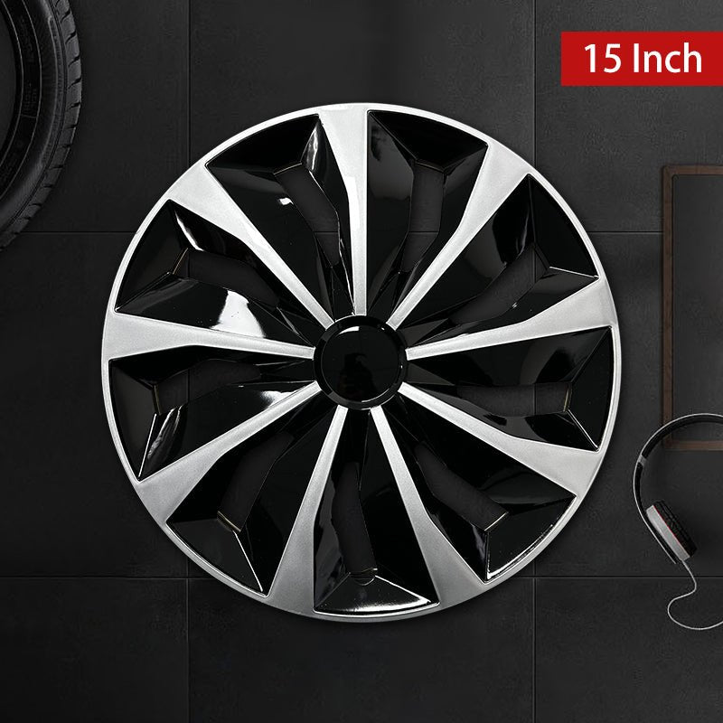 15" Knife Style Wheel Covers Hubcaps for Universal Fit R15 Tire Steel Wheels 4 PCS - MOTENIO