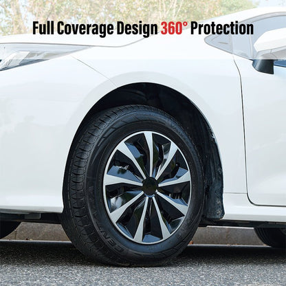 15" Knife Style Wheel Covers Hubcaps for Universal Fit R15 Tire Steel Wheels 4 PCS - MOTENIO