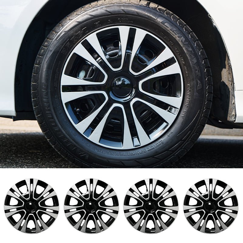 15" Petal Style Wheel Covers Hubcaps for Universal Fit R15 Tire Steel Wheels 4 PCS - MOTENIO