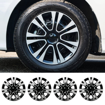 15" Petal Style Wheel Covers Hubcaps for Universal Fit R15 Tire Steel Wheels 4 PCS - MOTENIO