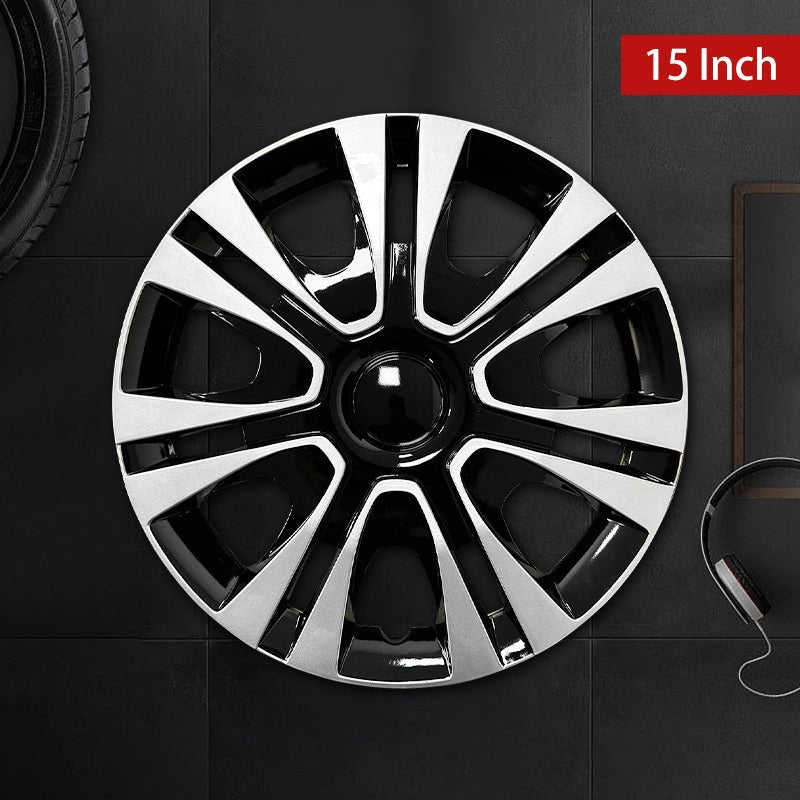 15" Petal Style Wheel Covers Hubcaps for Universal Fit R15 Tire Steel Wheels 4 PCS - MOTENIO
