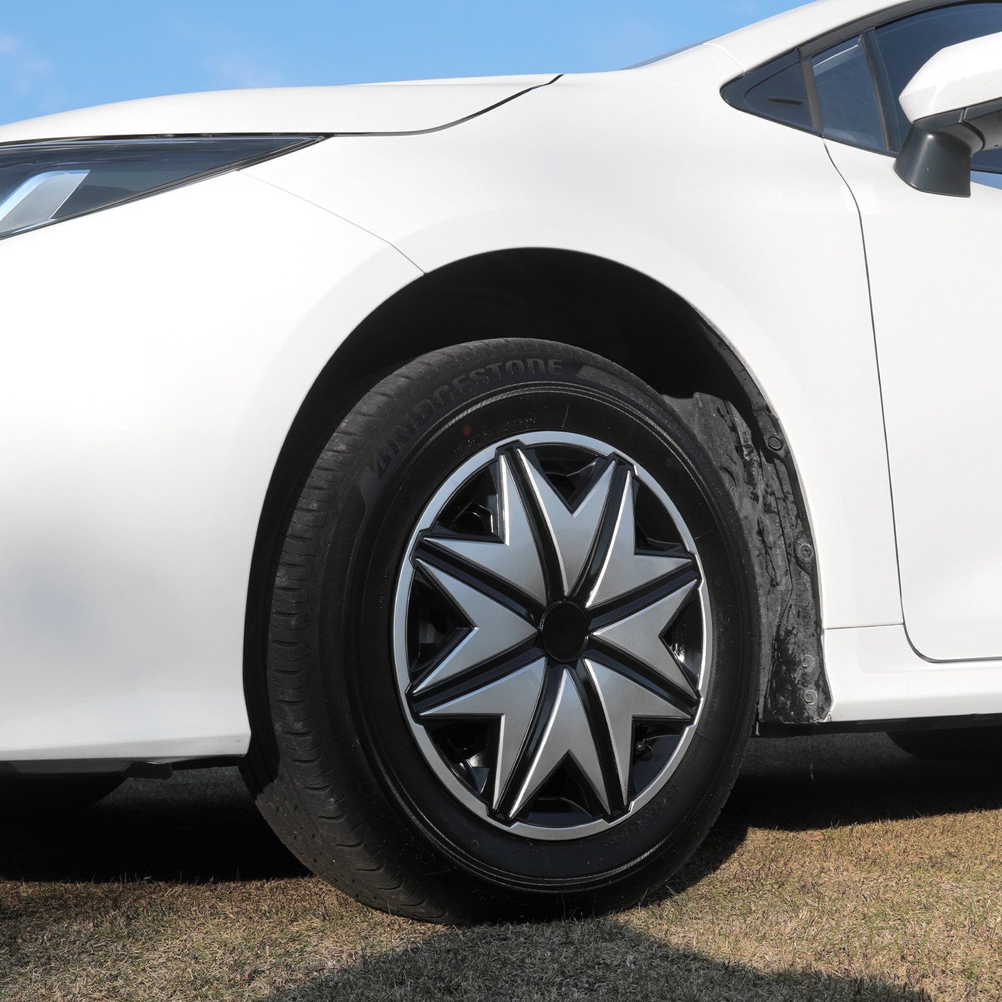 15" Star Style Wheel Covers Hubcaps for Universal Fit R15 Tire Steel Wheels 4 PCS - MOTENIO