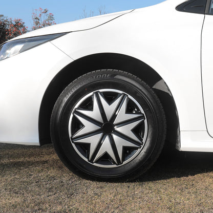 15" Star Style Wheel Covers Hubcaps for Universal Fit R15 Tire Steel Wheels 4 PCS - MOTENIO