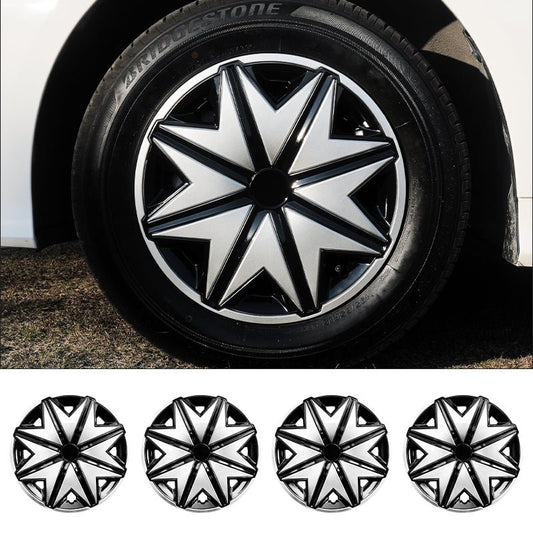 15" Star Style Wheel Covers Hubcaps for Universal Fit R15 Tire Steel Wheels 4 PCS - MOTENIO