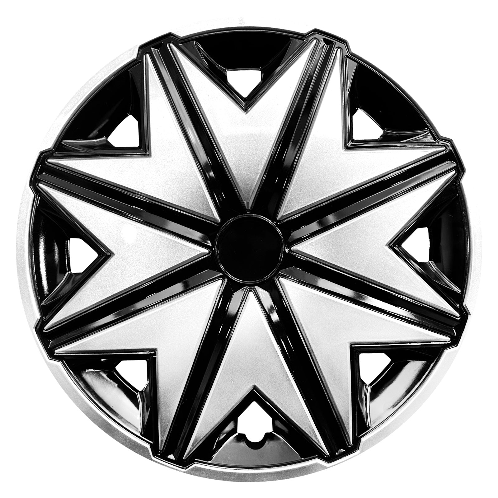 15" Star Style Wheel Covers Hubcaps for Universal Fit R15 Tire Steel Wheels 4 PCS - MOTENIO