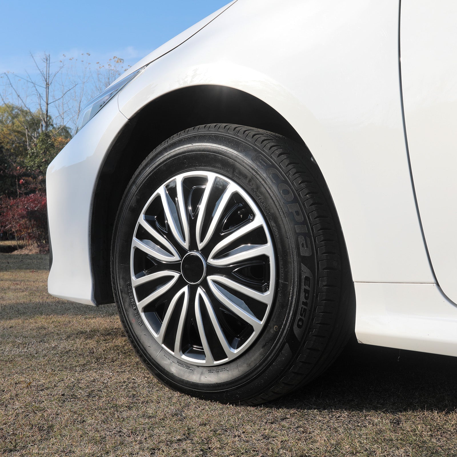 15" Sword Style Wheel Covers Hubcaps for Universal Fit R15 Tire Steel Wheels 4 PCS - MOTENIO