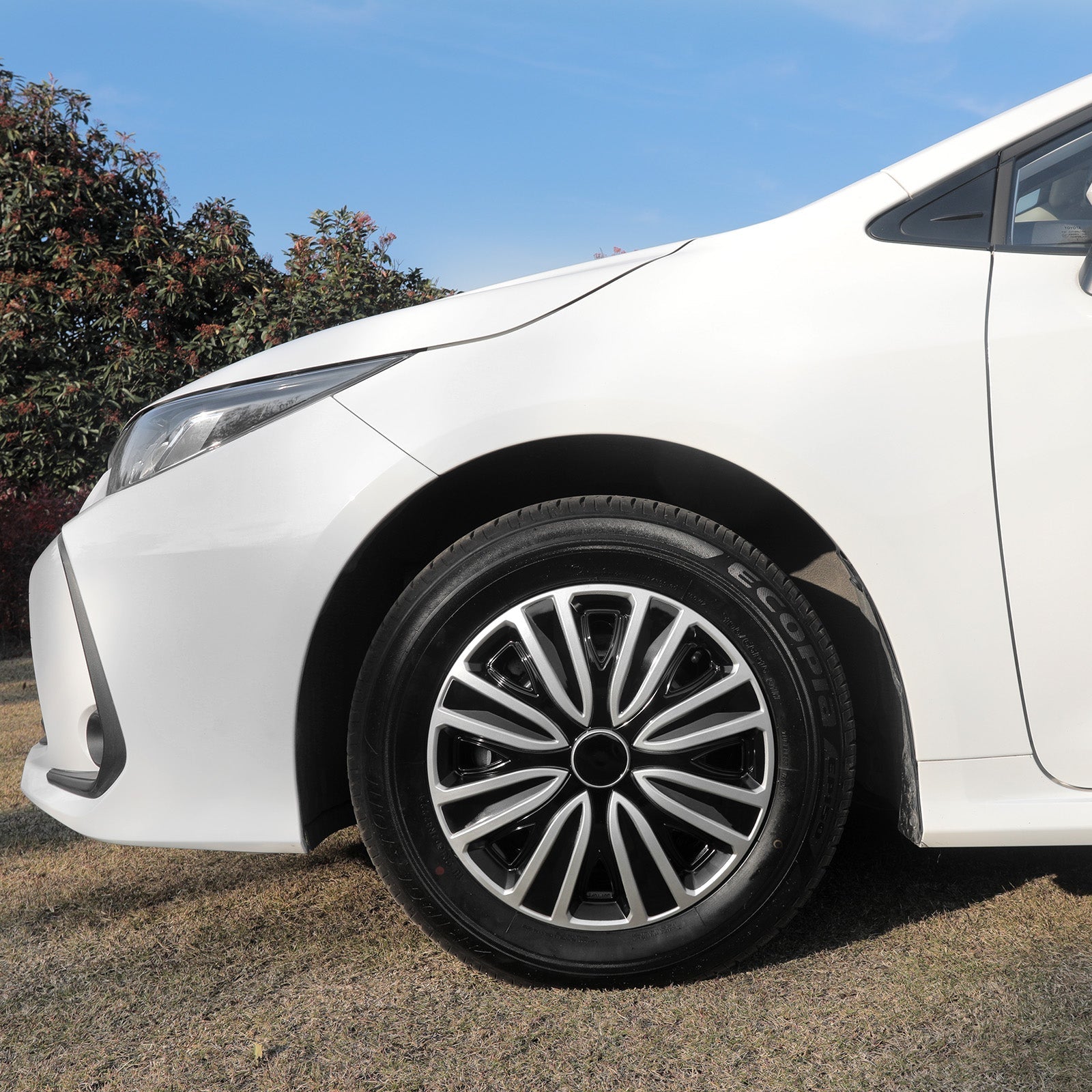 15" Sword Style Wheel Covers Hubcaps for Universal Fit R15 Tire Steel Wheels 4 PCS - MOTENIO