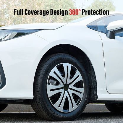 16" Shield Style Wheel Covers Hubcaps for Universal Fit R16 Tire Steel Wheels 4 PCS - MOTENIO