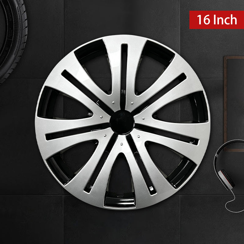 16" Shield Style Wheel Covers Hubcaps for Universal Fit R16 Tire Steel Wheels 4 PCS - MOTENIO
