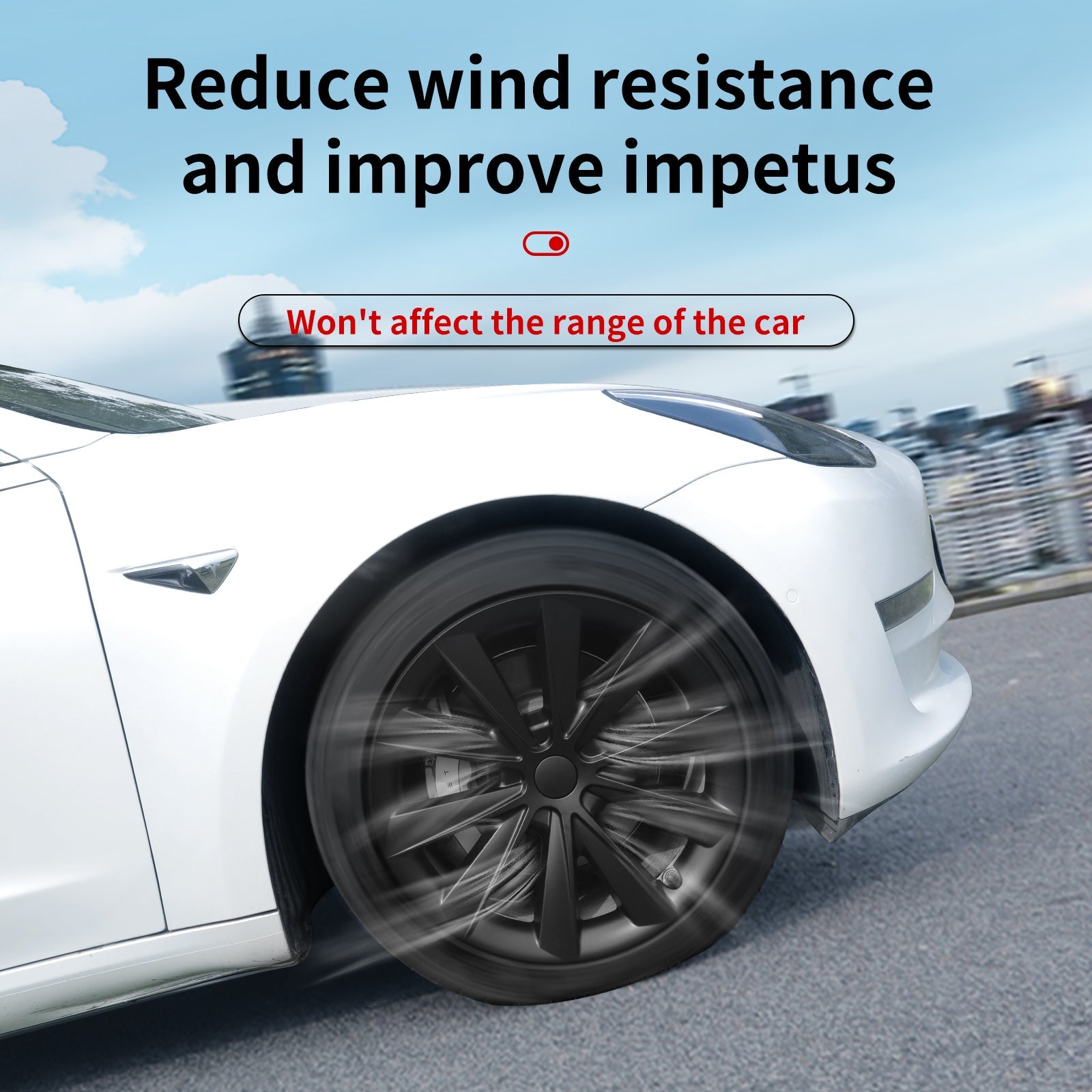 18'' Blade Style Wheel Cover for Tesla Model 3 - MOTENIO