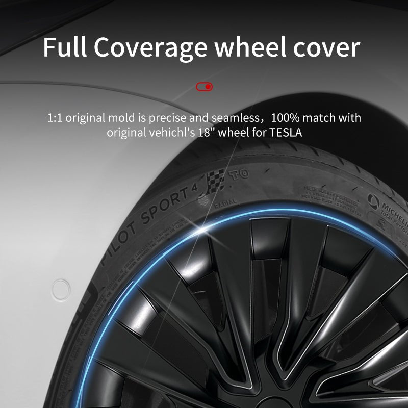 18'' Turbine Style Wheel Cover Hubcap for Tesla Model 3 Highland 2023 - 2024 Year - MOTENIO