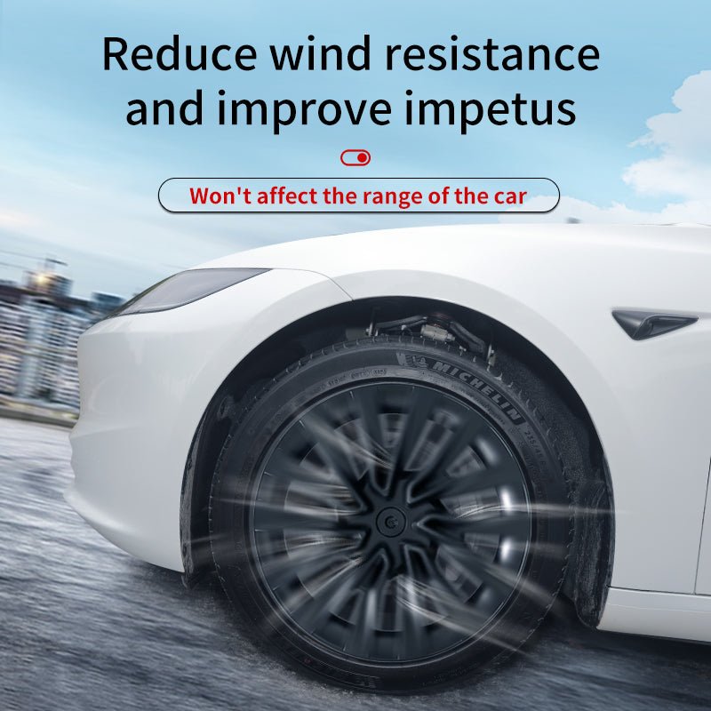 18'' Turbine Style Wheel Cover Hubcap for Tesla Model 3 Highland 2023 - 2024 Year - MOTENIO