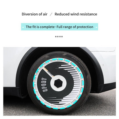 19" & 20" Personalized Graphics Aerodisc Full Coverage Wheel Covers for Tesla Model 3/Y/S/X Vehicles - MOTENIO
