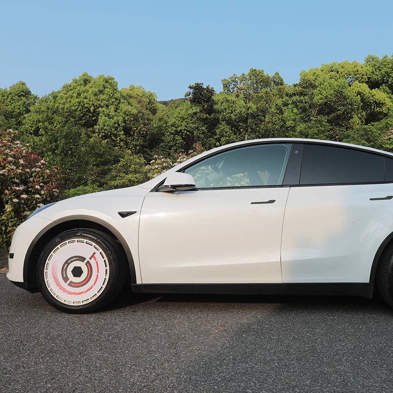 19" & 20" Personalized Graphics Aerodisc Full Coverage Wheel Covers for Tesla Model 3/Y/S/X Vehicles - MOTENIO
