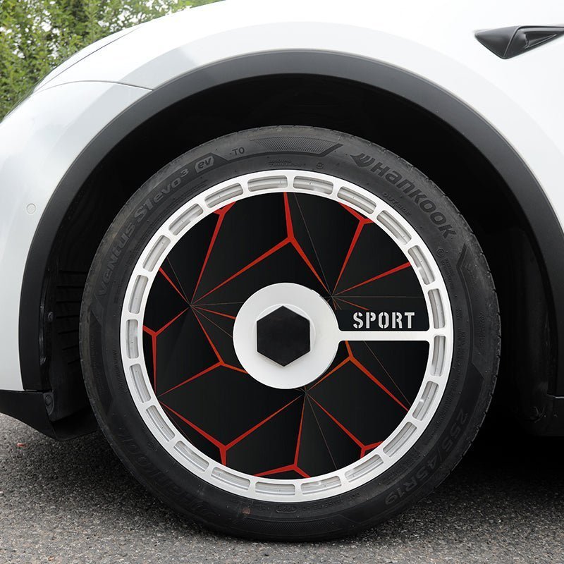 19" & 20" Personalized Graphics Aerodisc Full Coverage Wheel Covers for Tesla Model 3/Y/S/X Vehicles - MOTENIO