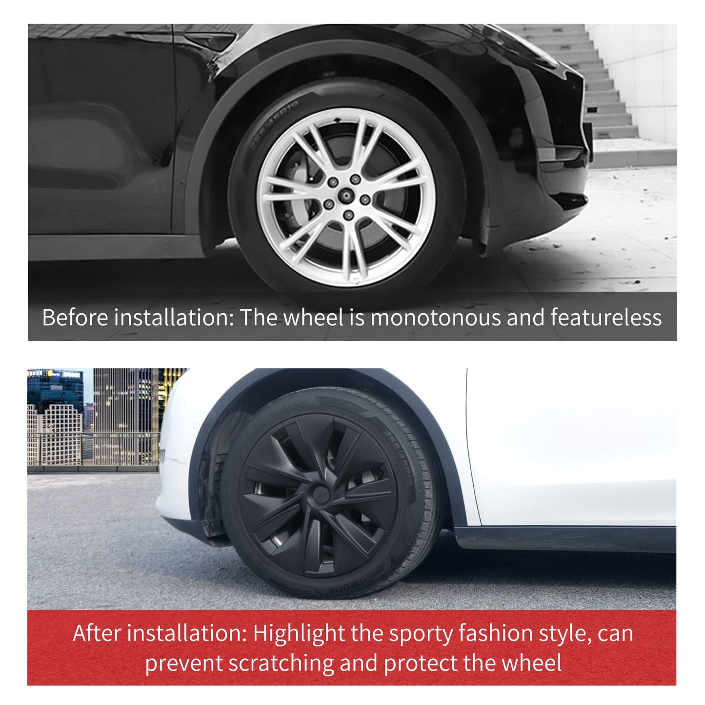 19'' Gemini Style Wheel Cover for Tesla Model Y - MOTENIO