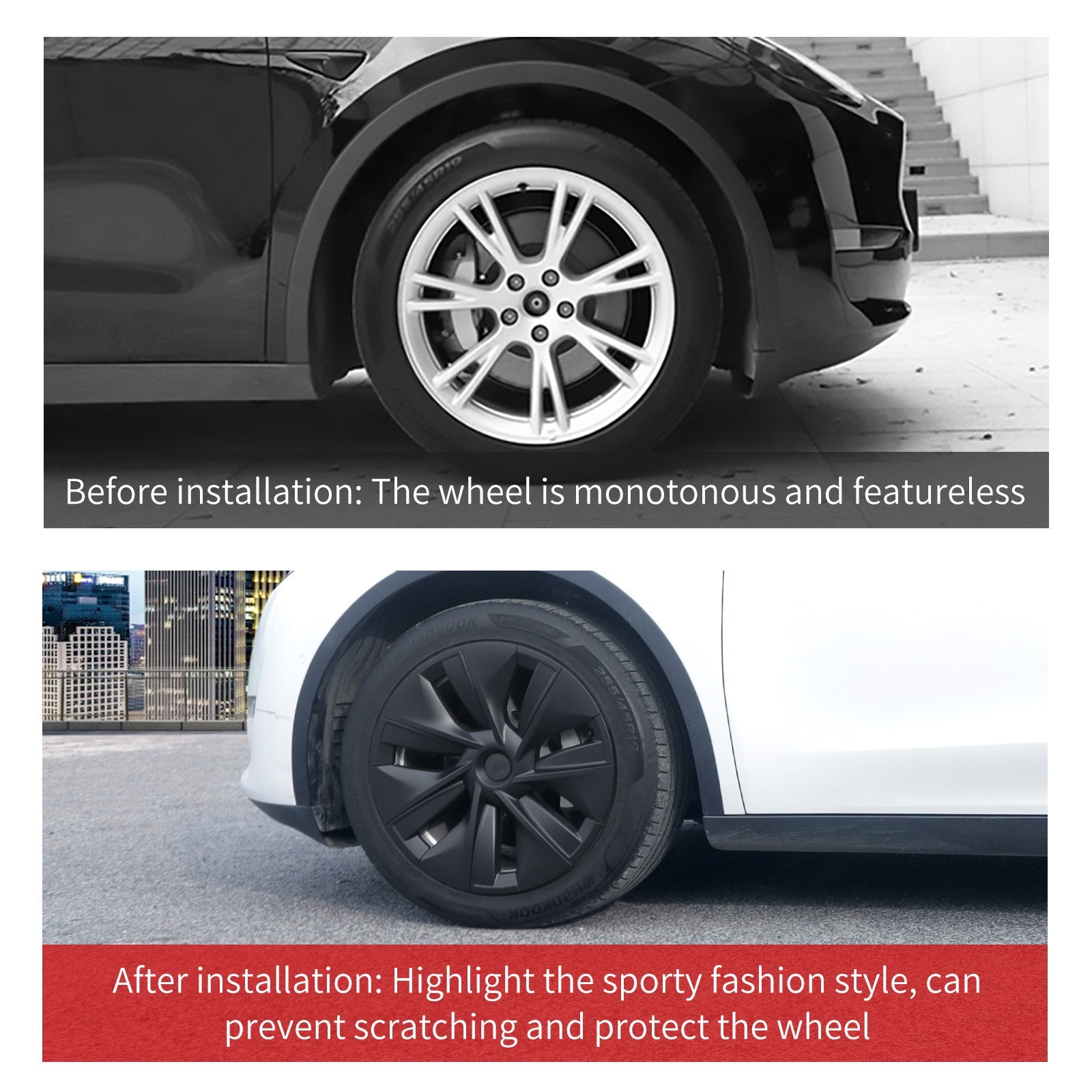19'' Gemini Style Wheel Cover for Tesla Model Y - MOTENIO