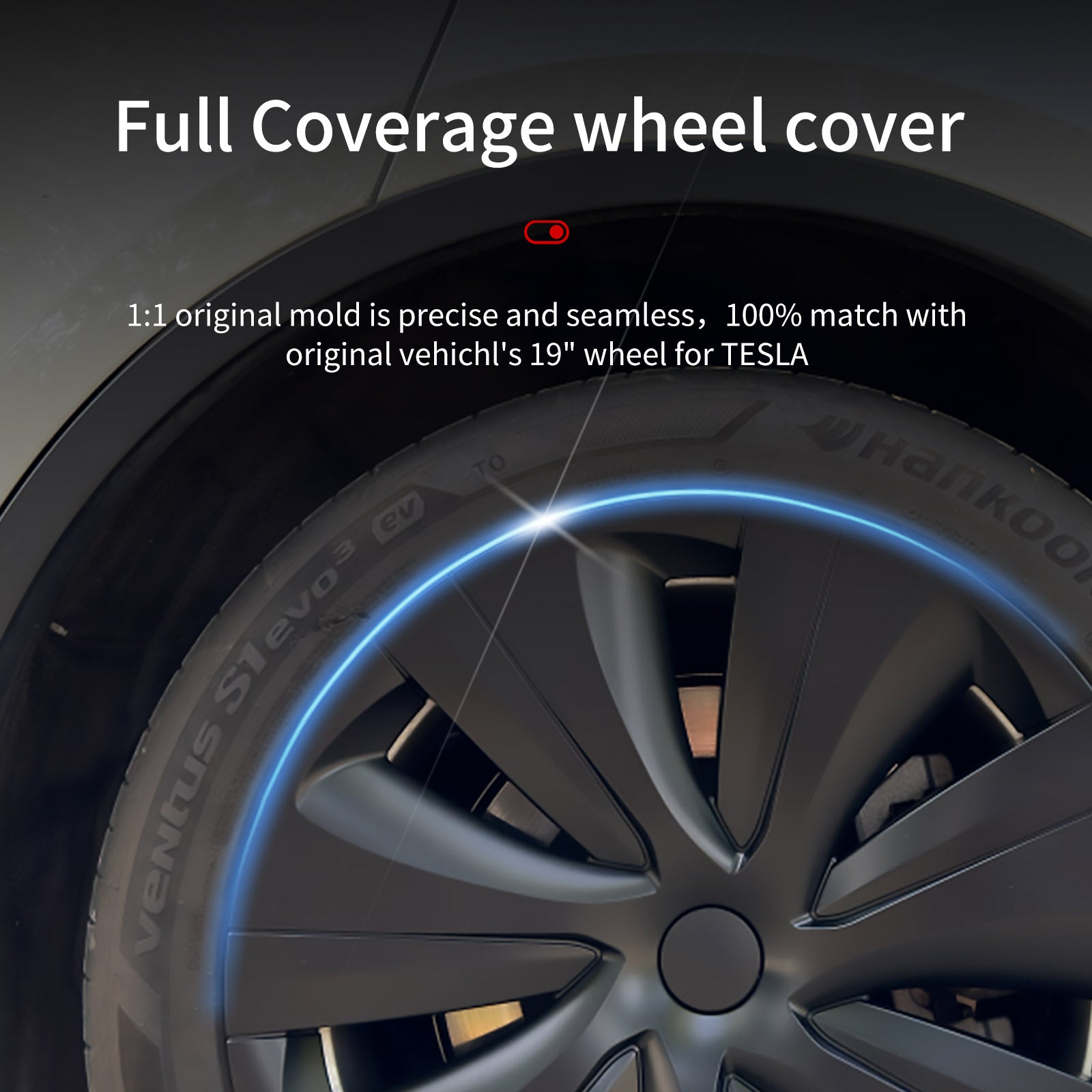 19'' Hurricane Style Wheel Cover for Tesla Model Y - MOTENIO