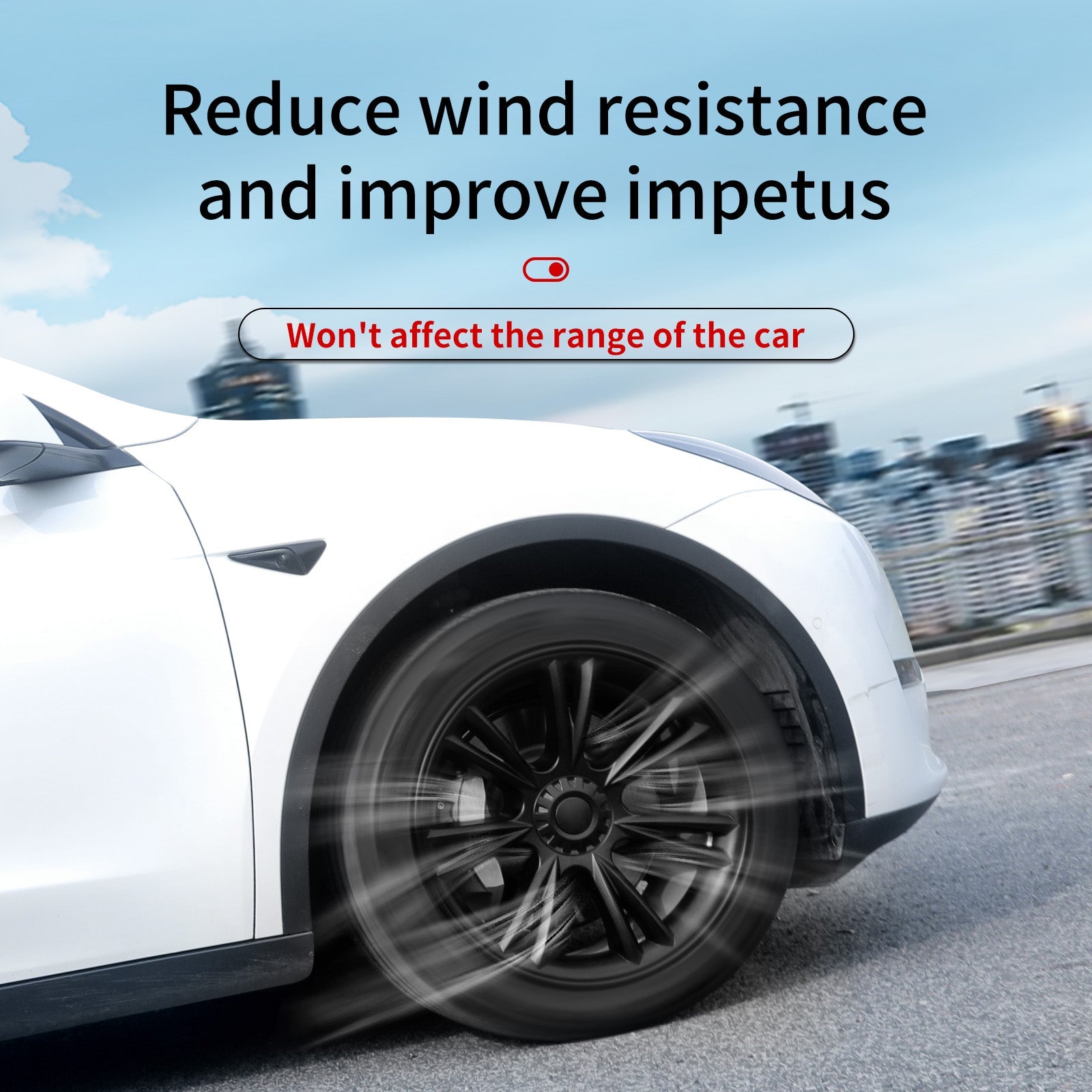 19'' Sport Style Wheel Cover for Tesla Model Y 2020 - 2024 Year - MOTENIO